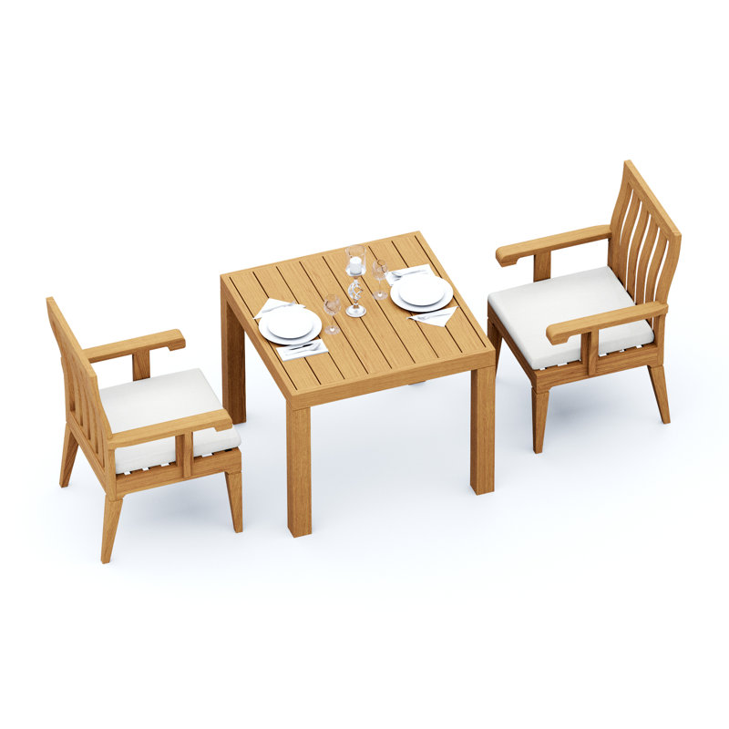Caranas Outdoor 3 - Piece Teak Dining Set