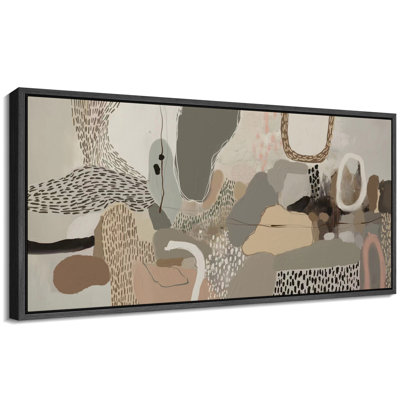 Mid Century Shape " Abstract Terrain Modern Earth Tone Modern Art Calm Warm Extra Large Artwork Pictures "