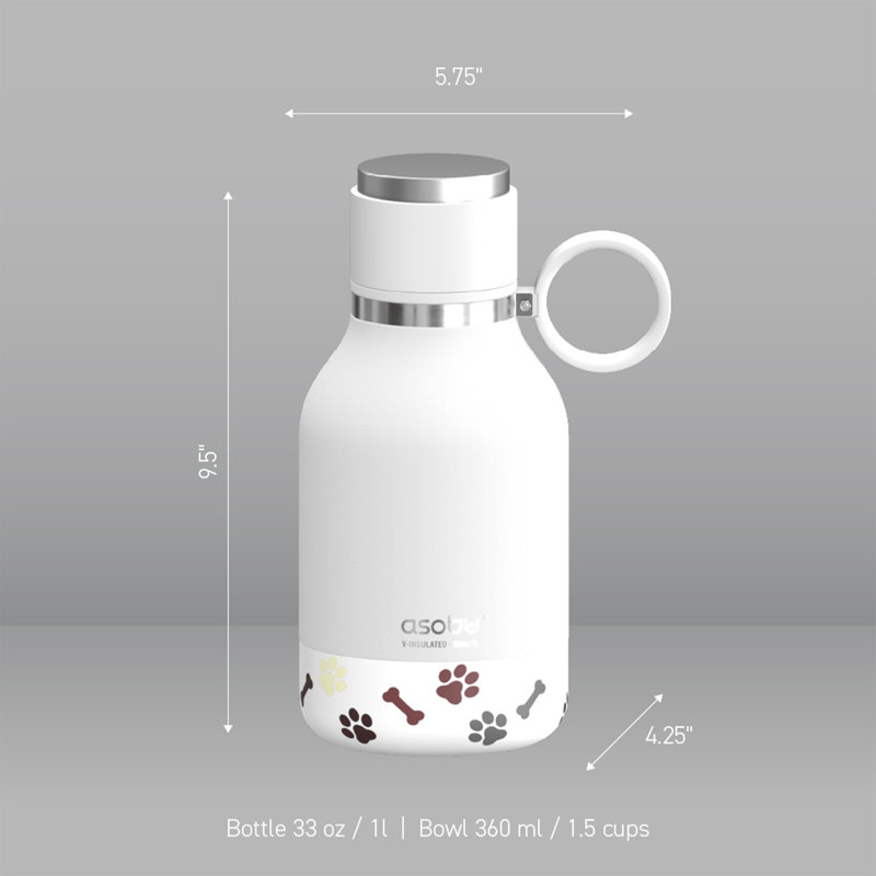 Asobu 975ml Double Wall Insulated Stainless Steel Water Bottle