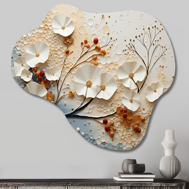 Ethereal Elegance - Cloud Abstract Collages, décoration murale asymétrique en métal, H 22 po x l 30 po