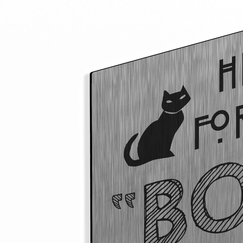 «Here for the Boos» par Lettré, art mural en métal, H 16 po x l 24 po