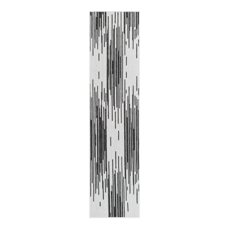 Geometric Indoor / Outdoor Rug, Runner 2' x 8'