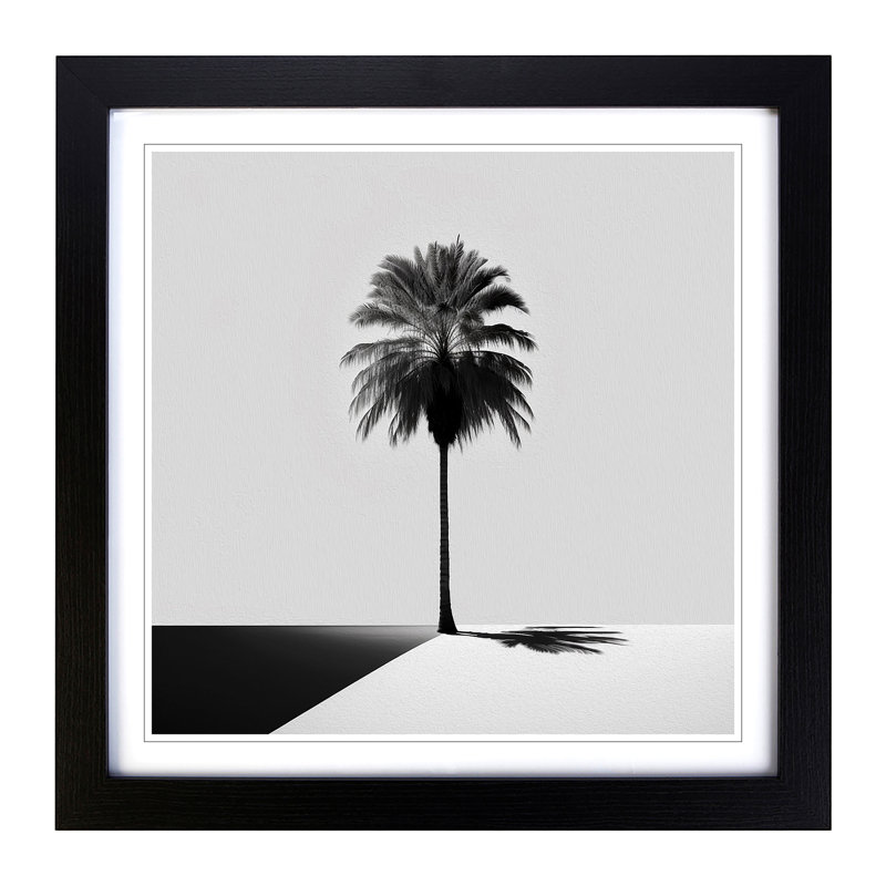 Palm Tree Minimalism - Framed Print, Black