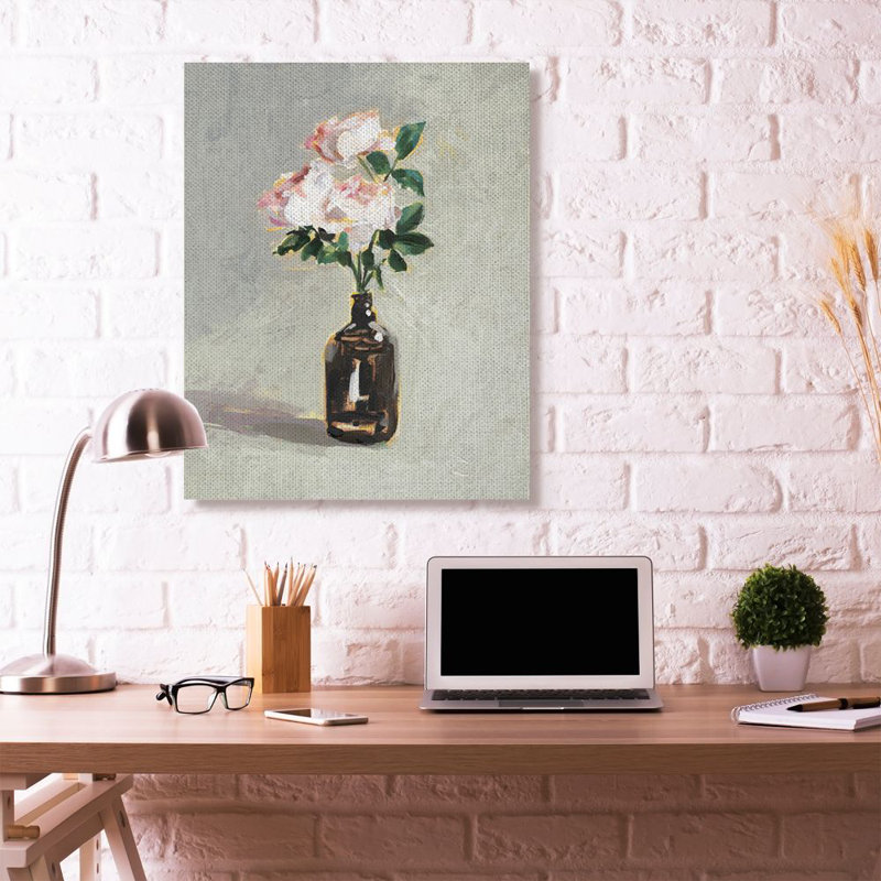 «Flower Jar Paint», impression sur toile, Toile tendue, H 48 po x l 36 po