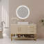 Meuble-lavabo moderne 36 po avec lavabo vasque en céramique, meuble autoportant d'appoint