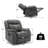 Abbagail 38.9" Wide Overstuffed Faux Leather Manual Recliner with Massage and Heating-1258749624