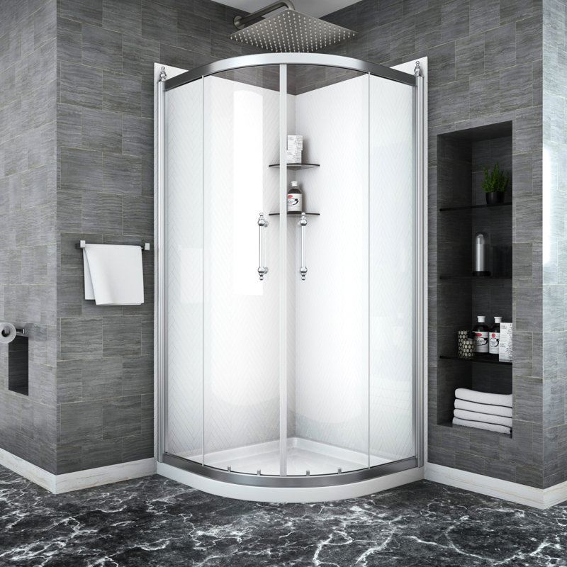 Porte de douche 36 po x 75 po - Douche de baignoire, cadre, cadre étanche favorisant l'avancement de l'hygiène de la salle de bain