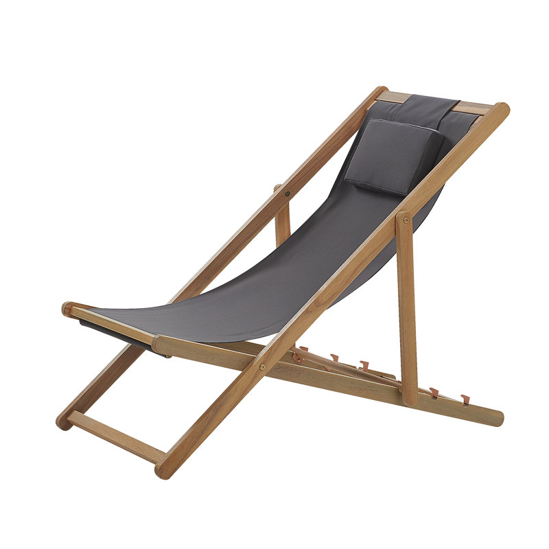 Aadhish Folding Deck Chair, Grey, 1
