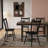 Modern Farmhouse Dining Set - Reclaimed Pine Table & Rubberwood Chairs - Rustic Industrial-115421095-115421093-115421094