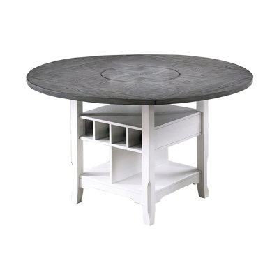 TABLE DE COMPTOIR DE 60,4 po DE GRIS ET BLANC ANTIQUE