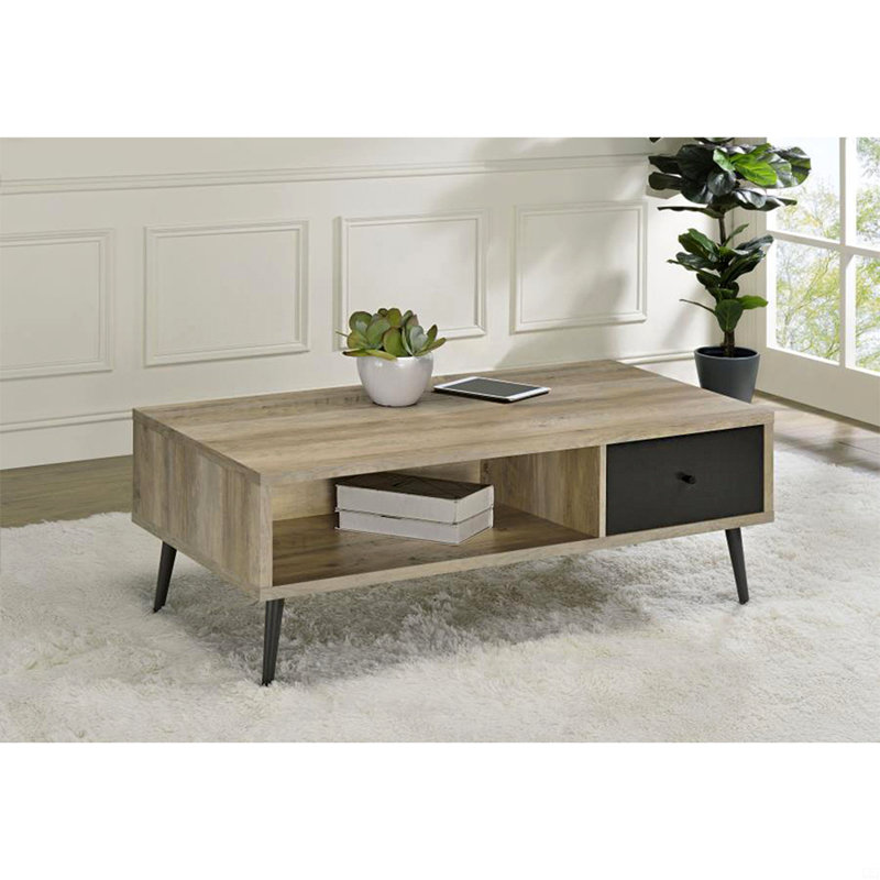 1-Drawer Engineered Wood Coffee Table, Brown