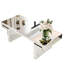 Table basse de 47 pouces avec miroir rectangulaire de luxe, verre trempé cannelé, double protection, s'adapte aux petites pièces absorbant les chocs, pour les intérieurs modernes