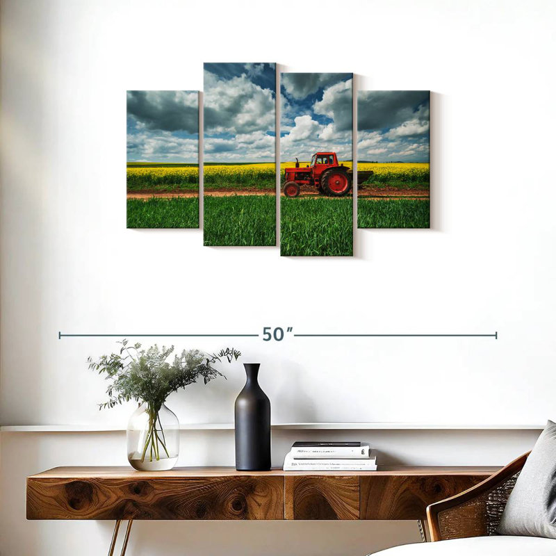 Alvord Red Field Tractor, 22" H x 36" W