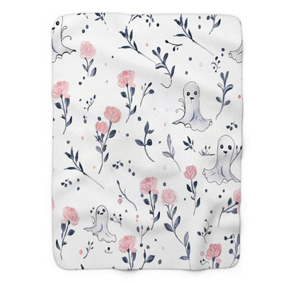 Blossoming Spirits - Couverture sherpa 1 pièce de qualité supérieure 0148