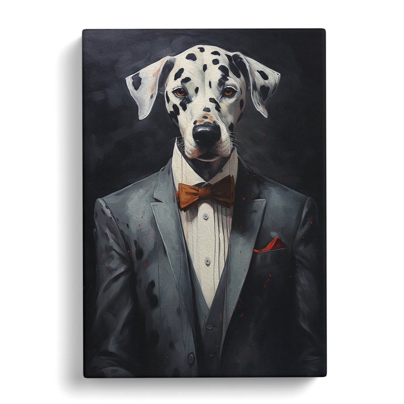 Dalmation In A Suit No.5 - No Frame Print, 60cm H x 40cm W x 3cm D