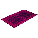 Overdyed Hand-Knotted Wool Modern-Contemporary Pink Area Rug 4' 8" x 7' 8"
