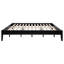Très grand lit universel noir, construction en bois massif, sans sommier, cadre, lit plateforme pour lit simple Gracefulness, profil bas, doit avoir