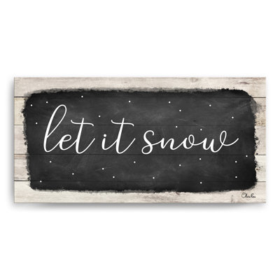 «Let it Snow» par Olivia Rose - reproduction d'art textuel sur toile tendue