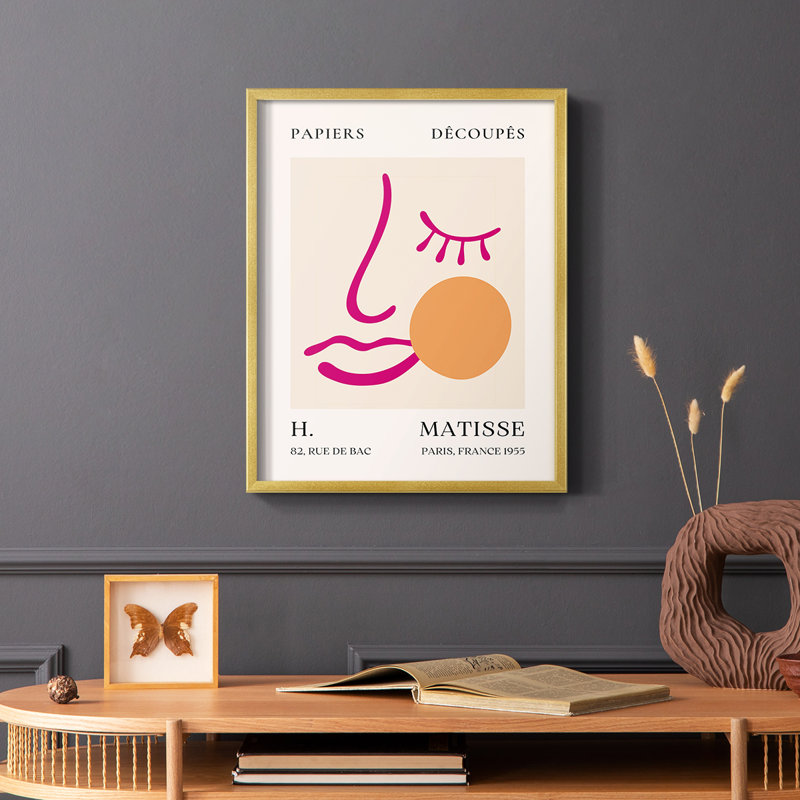 Matisse CLXV, reproduction encadrée - bois massif, H 14 po x l 11 po, Or