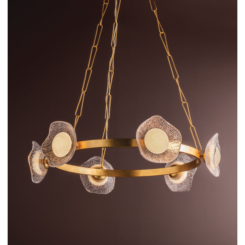 Almandine Chandelier, 10" H x 41.25" W x 41.25" D, 6