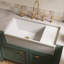 Fireclay Reversible Sink with Integral Drainboard and Decorative 2 ½" Lip on Both Sides-907334620