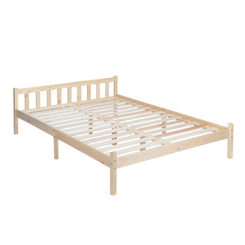 Interlandi Solid Wood Bed, Double (4'6), Natural Pine