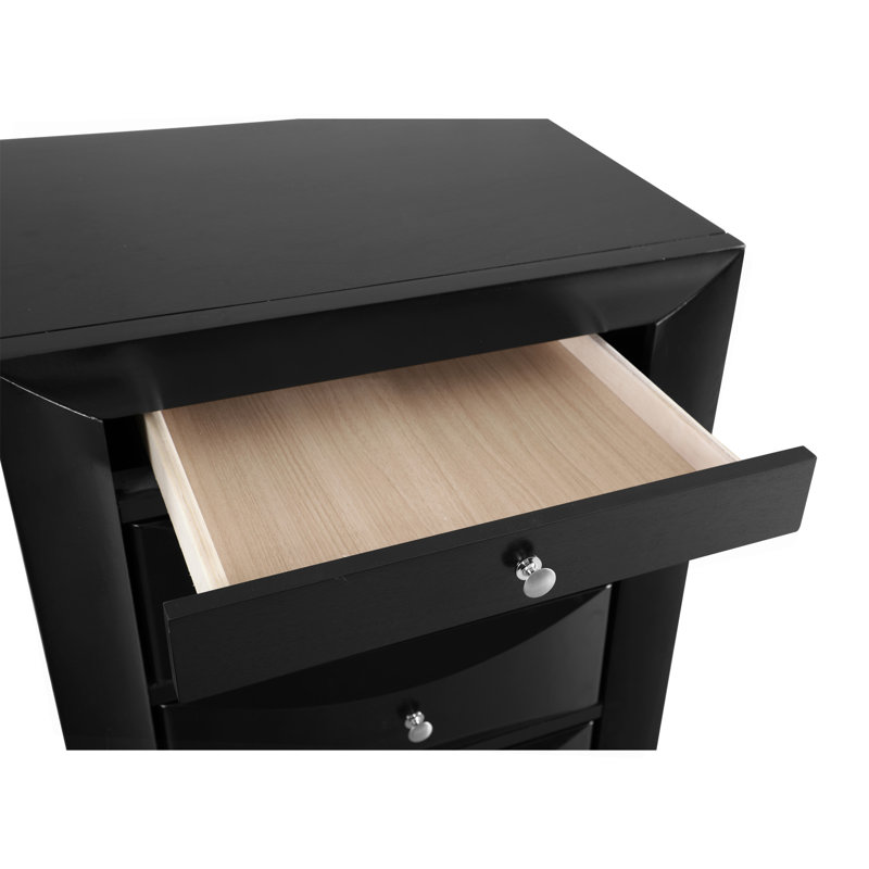 Commode 7 tiroirs pour la lingerie, noire