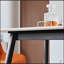 Grande table de salle à manger rectangulaire en pierre avec base en métal robuste pour cuisine moderne, 1,6 m-1425198750