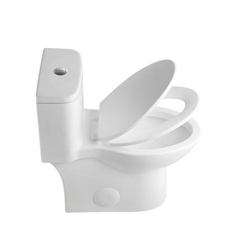 1.1/1.6 GPF Tornado Flush One-Piece Toilet With Comfort Chair Seat ADA Height 17",Powerful & Quiet Dual Flush Modern Toilet,Siphonic S-Trap 12",Rimless Bowl With Soft Closing Seat