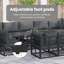  Garden Sofa Set With Cushion 13 Pcs Black Aluminium