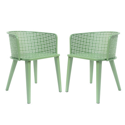 Chaise de salle à manger d'extérieur pour 2 personnes en fer, profondeur 21,35 po, largeur 22,83 po, rouille, pour cadre de jardin et de porche, patio