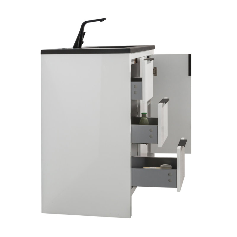 Ensemble de meuble-lavabo simple 35 po avec plateau en marbre