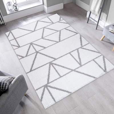 Tapis géométrique tissé à la machine Lodd