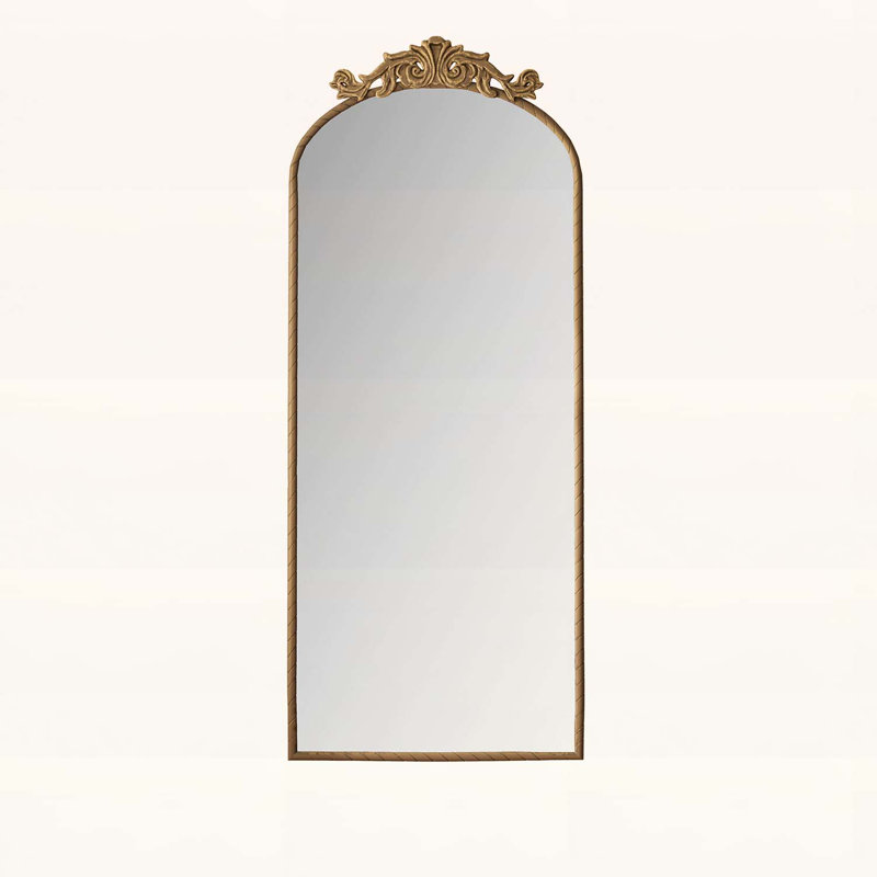 Wall Mounted Mirror for Retro Home Decor and Space Expansion, Bronze