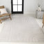 Tapis intérieur / extérieur blanc / crème à deux tons à rayures arquées Alandis-1243275449