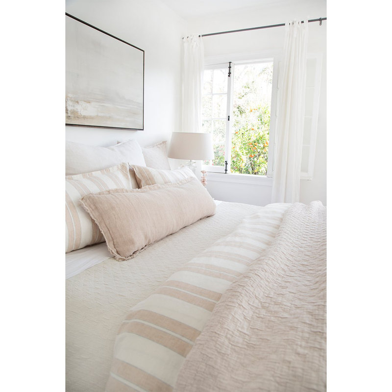 Blush Cotton Twin Matelassé Coverlet with Diamond Pattern