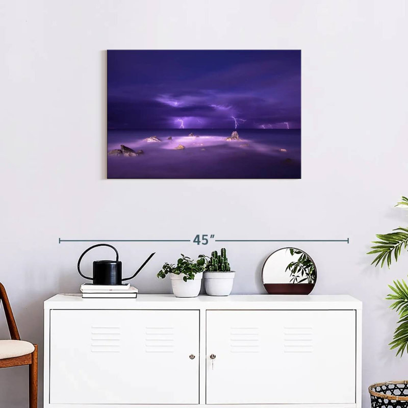 Alvord Purple Beach Lightning, 20" H x 30" W