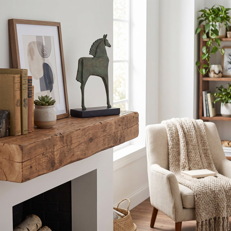 8.5x4x14" Horse Sculpture On Stand