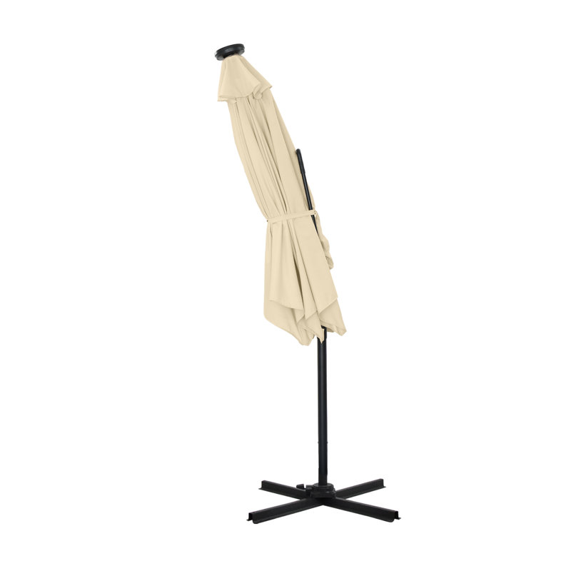Parasol lumineux en porte-à-faux 10 pi Dantez, Beige