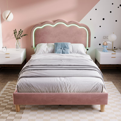 Upholstered Bed 3ft single bed With Led
