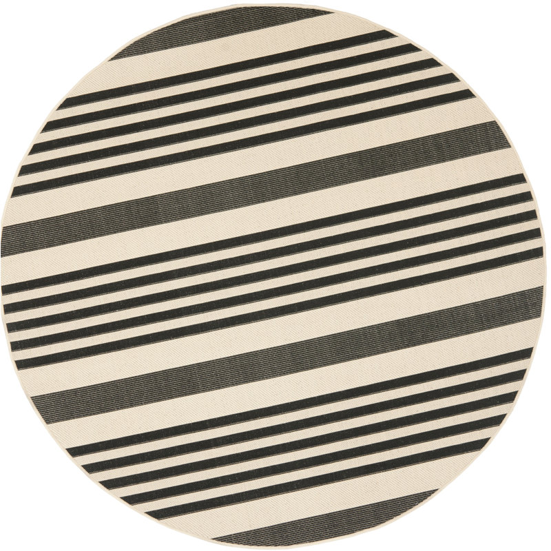 Candelo Performance Striped Mat, Rond 6 pi 7 po