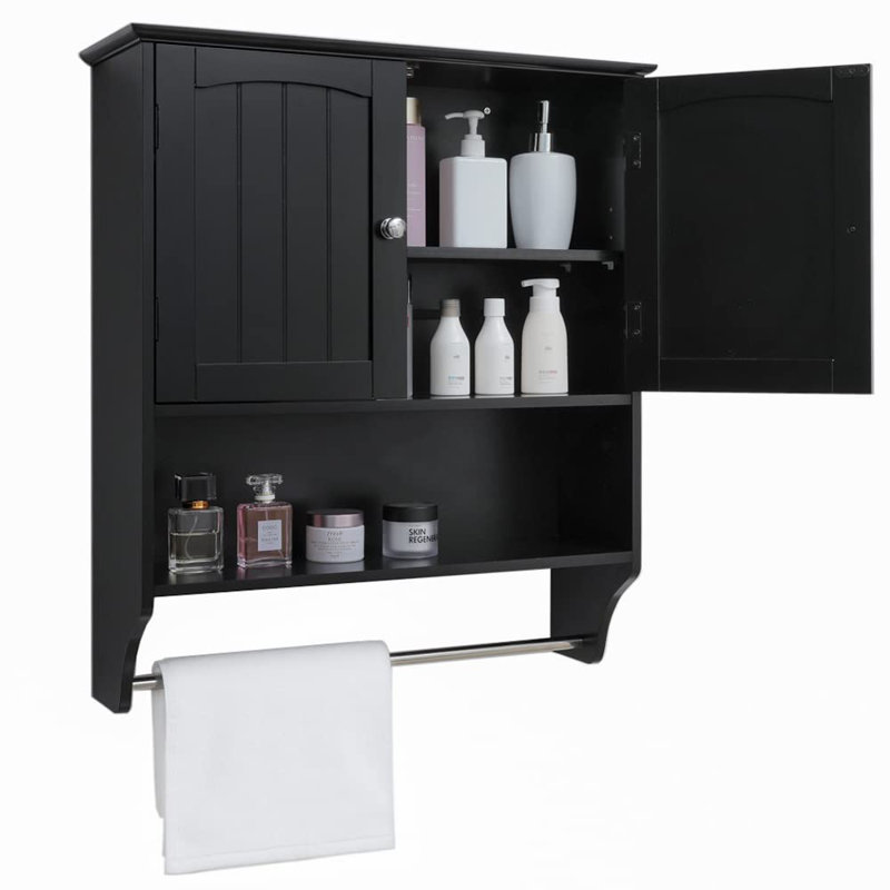 Romella Bathroom Cabinet, Black
