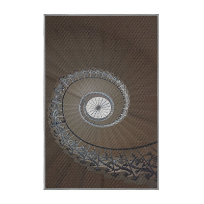 Tapis de zone brun à motif