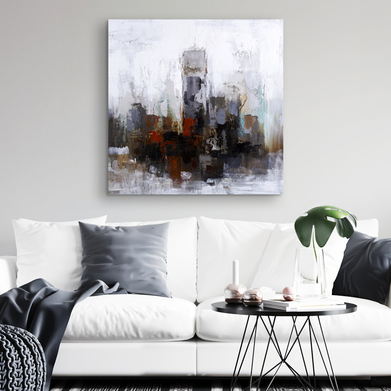 Obscure buildings - 32"x32" art on canvas