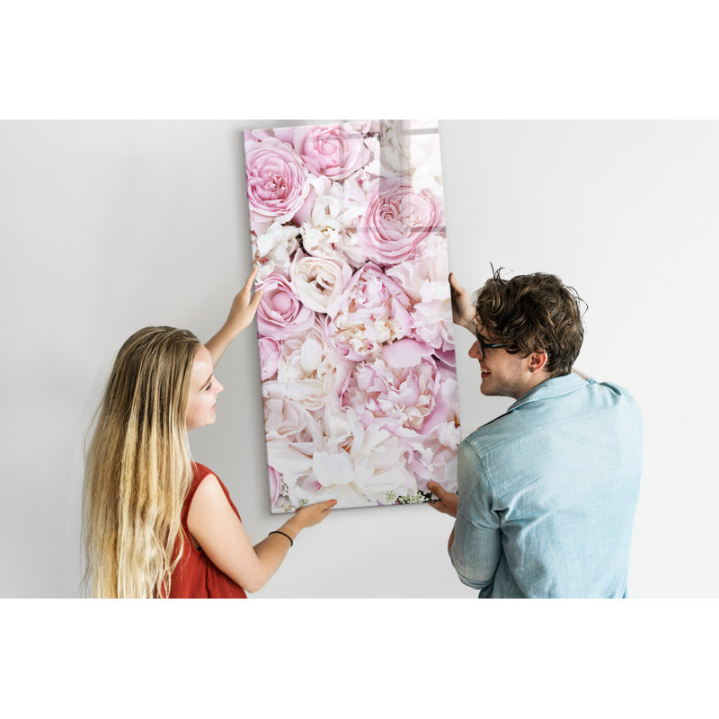 Flowers Roses Magnetic Wall Mounted Dry Erase Board