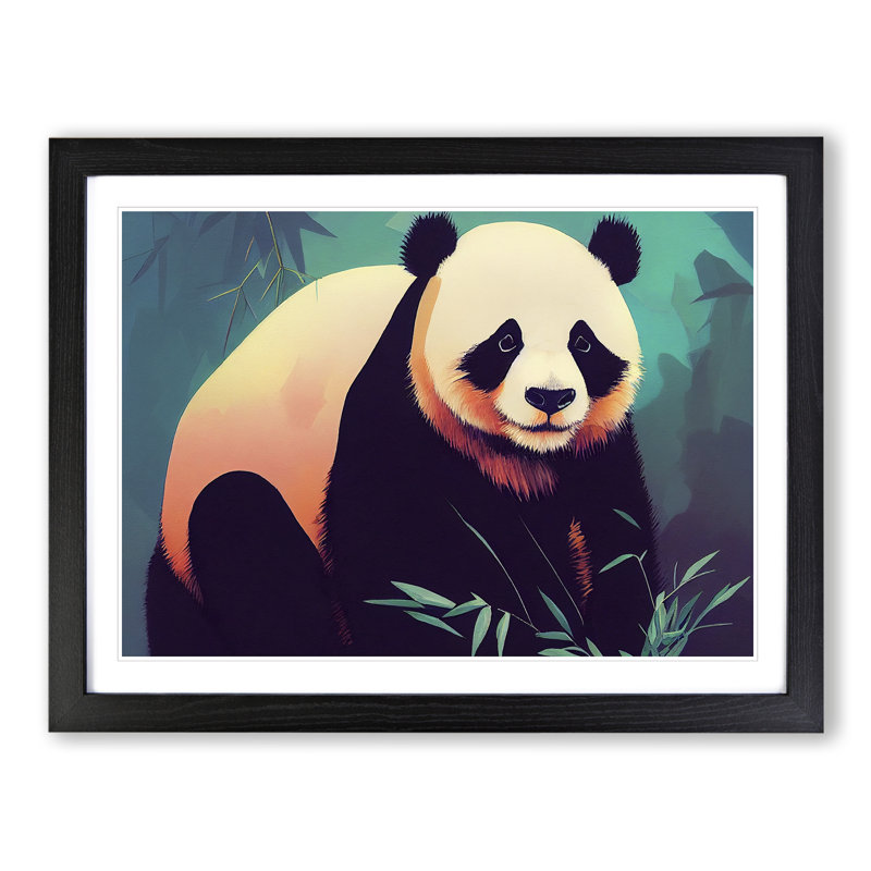 Terrific Panda - Framed Print, Black Framed, 34cm H x 46cm W x 2cm D