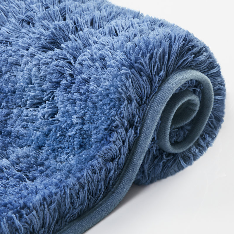Mirrabooka Non-Slip Bath Rug, 20" W x 32" L, Blue