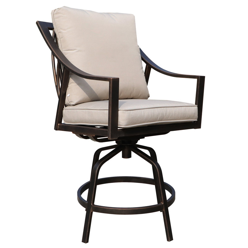 Tabouret 28 "avec coussin, Taupe, Taupe