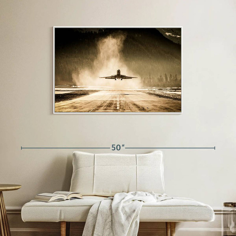 Avion de première classe, Cadre flottant blanc, 40 po x 27 po