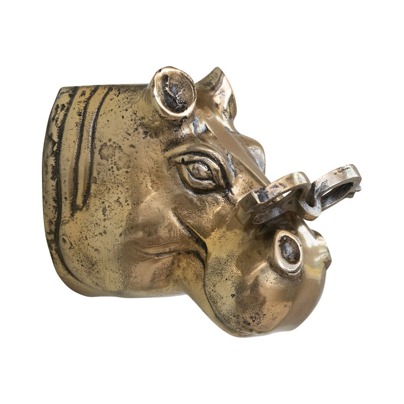Tête de vache en fonte d'aluminium avec béret